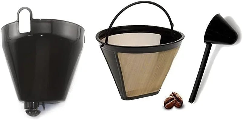 Cuisinart Filter Basket and Gold Tone Permanent filter Bundle W/Scoop (Compatible with SS-15 & SS-12)