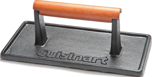 Cuisinart Burger Press with Wooden Handle, Cast Iron, Rectangle