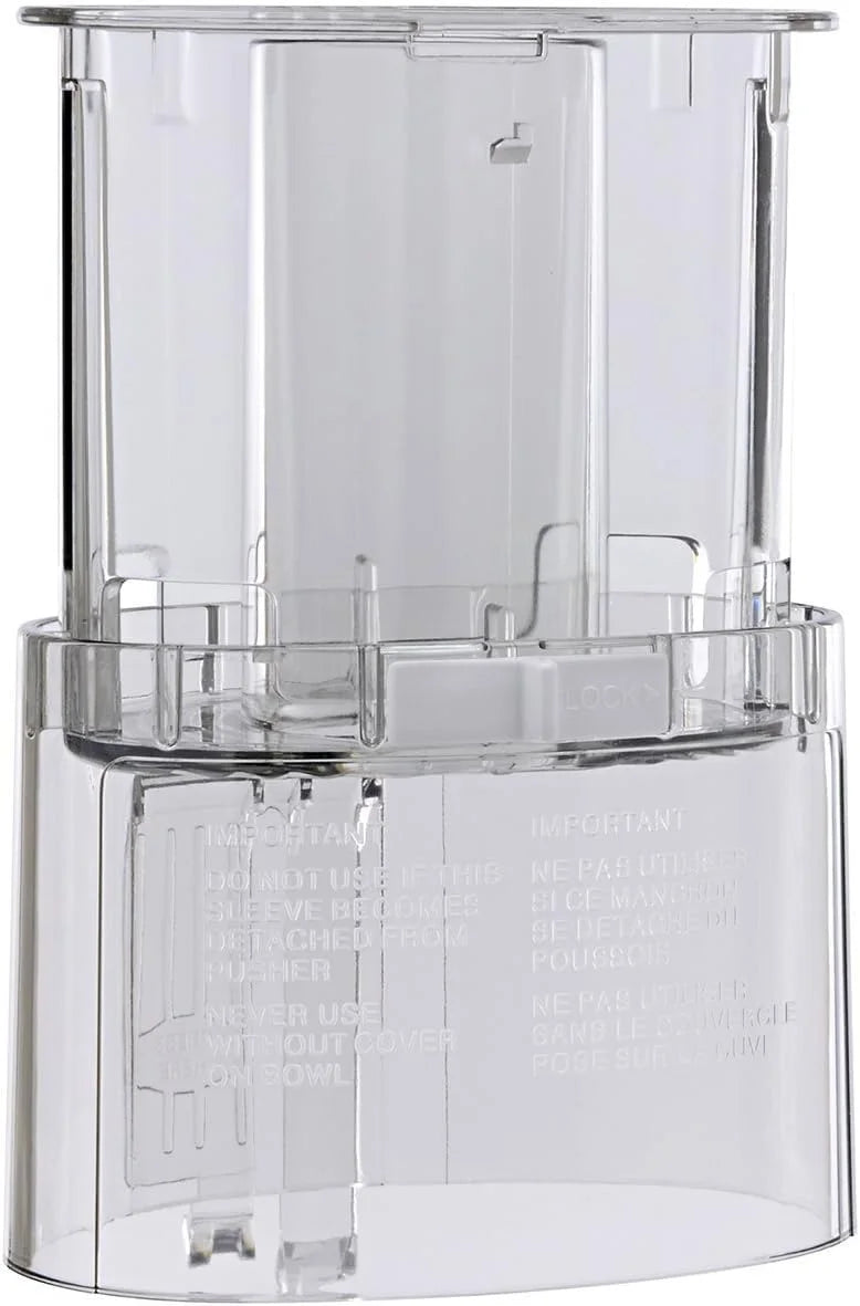 Cuisinart DLC-018BGTXT1 Replacement Large Pusher & Sleeve Assembly for Food Processors – Fits DFP-11, DLC-8S, DLC-8SY, DFP-14