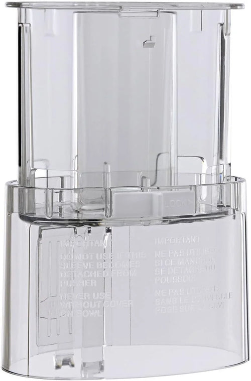Cuisinart DLC-018BGTXT1 Replacement Large Pusher & Sleeve Assembly for Food Processors – Fits DFP-11, DLC-8S, DLC-8SY, DFP-14