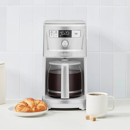 Cuisinart Coffee Maker, 14-Cup PerfecTemp Programmable Coffee Machine Glass Carafe with 1-4 Cup Setting, Brew Strength Control, Brew Pause, and Over Ice Function, White, DCC-3500W