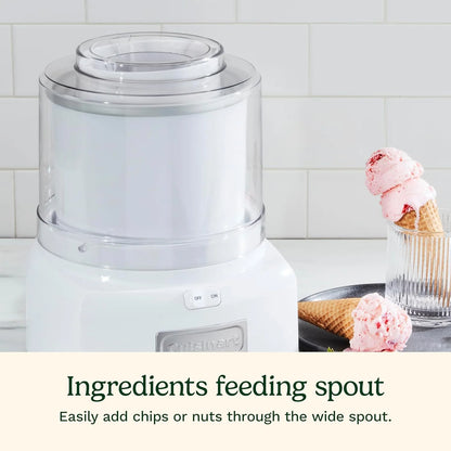 Cuisinart Ice Cream Maker Machine, Ready in 20, 1.5 qt Freezer Bowl