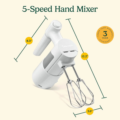Cuisinart 5 Speed Hand Mixer, HM-150, White