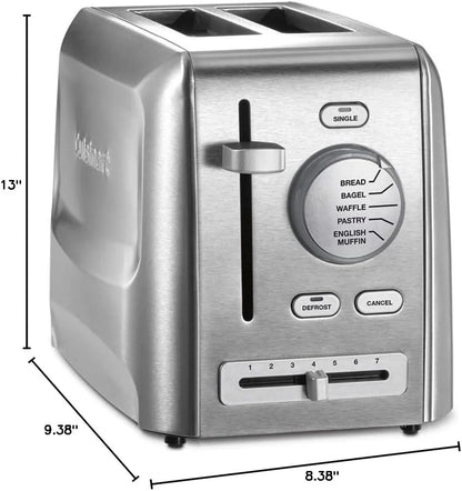 Cuisinart CPT-620P1 2-Slice Custom Select Toaster, Stainless Steel