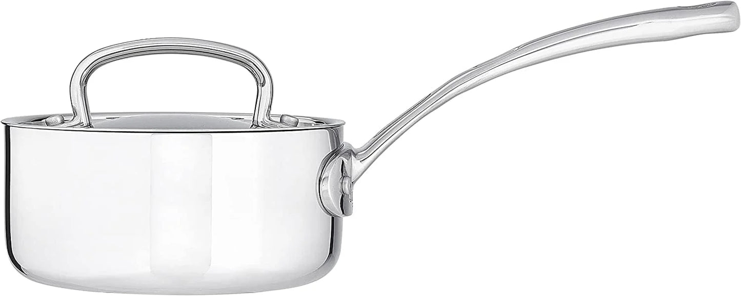 Cuisinart FCT19-14 French Classic Tri-Ply Stainless 1-Quart Saucepan with Cover