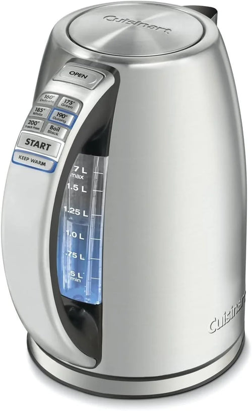 Cuisinart Electric Kettle, 1500W Fast Heating, 6 Temp Presets, 1.7L