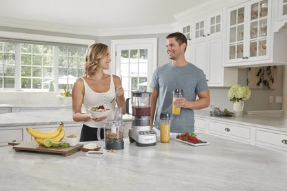 Cuisinart BFP-650P1 Velocity Ultra Trio 1-HP Blender/Food Processor with Travel Cups, Die Cast