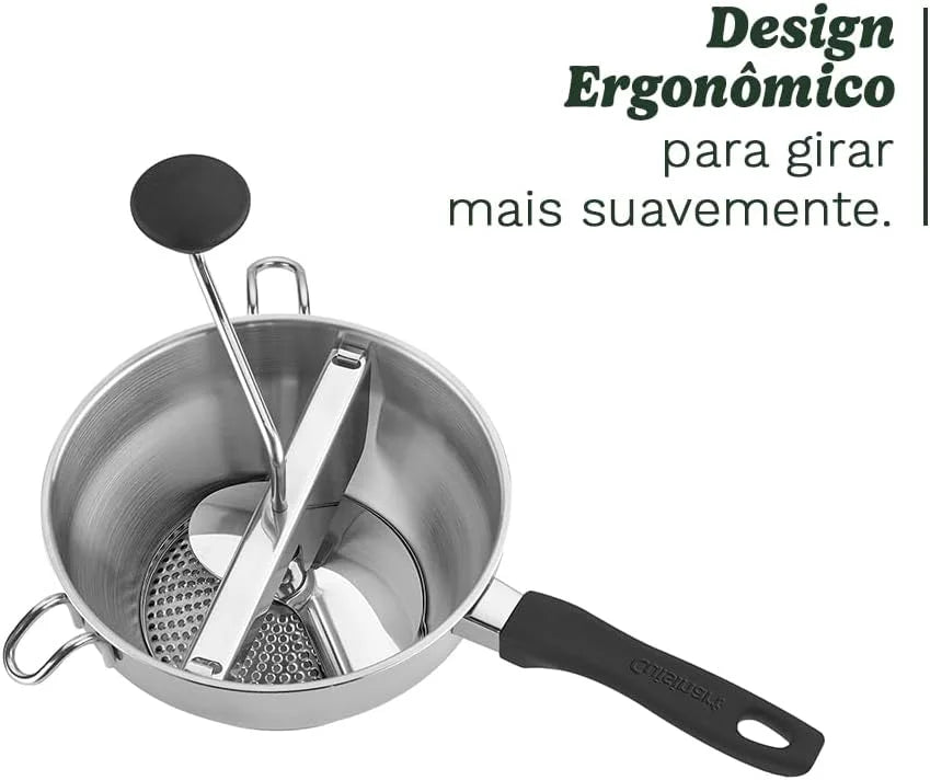 Cuisinart Stainless Steel Food Mill, 2.3 Qt, 3 Cutting Discs, CTG-00-FM2
