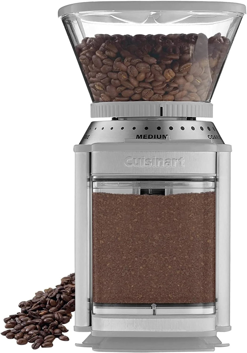 Cuisinart Coffee Grinder, Electric One-Touch Automatic Burr Coffee Grinder with 18-Position Grind Selector, Cup Size Selector for 4 – 18 Cups, Cool Gray Stainless Steel
