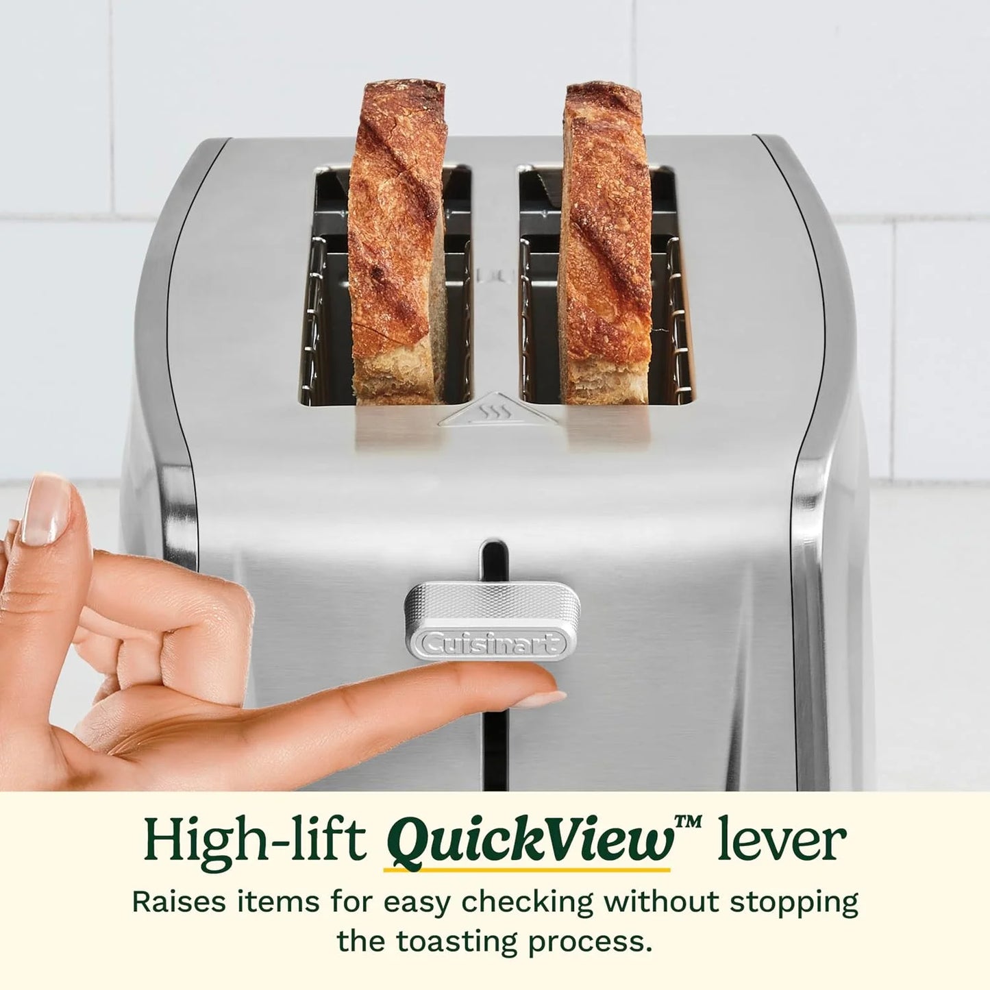 Cuisinart 2-Slice XL Slot Stainless Steel Toaster, Stainless Steel, CPT-1600