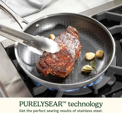 Cuisinart Skillet Set PurelySear Hybrid Tri-Ply Stainless Steel 6 Pc
