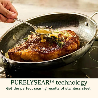 Cuisinart Skillet Set PurelySear Hybrid Stainless Steel 5 Pc