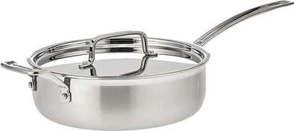 Cuisinart MCP33-24HN MultiClad Pro Stainless 3-1/2-Quart Saute with Helper and Cover Skillet, 3.5-Quart, Sauté Pan w/Helper & Cover