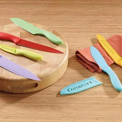 Cuisinart 12-Piece Kitchen Knife Set, Advantage Color Collection with Blade Guards, Multicolored, C55-12PCER1
