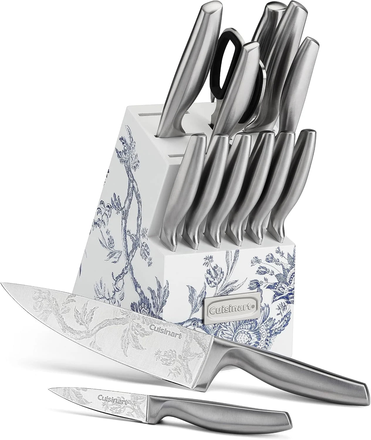 Cuisinart 15pc Caskata Collection™ Stainless Steel Hollow Handle Cutlery Block Set, C77SS-15PKCA