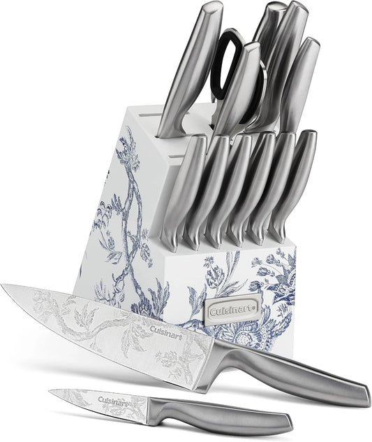 Cuisinart 15pc Caskata Collection™ Stainless Steel Hollow Handle Cutlery Block Set, C77SS-15PKCA