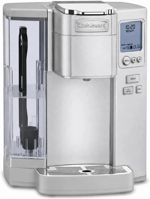 Cuisinart Coffee Maker, Single Serve 72-Ounce Reservoir Coffee Machine, Programmable Brewing & Hot Water Dispenser, Stainless Steel, Cool Grey