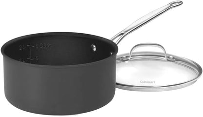 Cuisinart Chef's Classic Non-Stick 3-Quart Nonstick-Hard-Anodized, Saucepan w/Cover, 6193C-20