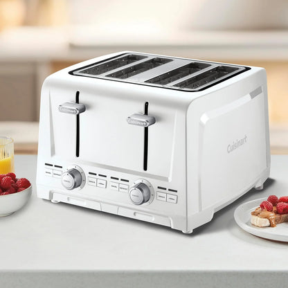 Cuisinart 4-Slice XL Slot Toaster, Extra-Wide Slots, 7 Shade Setting, White