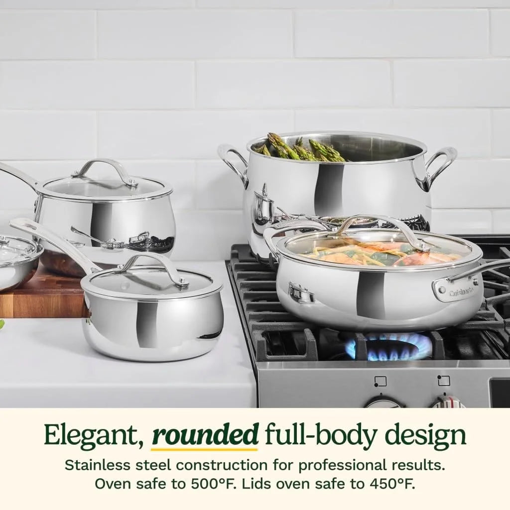 Cuisinart 12-Piece PureClad™ Triple-Ply Stainless Steel Cookware Set, PCT-12
