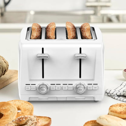 Cuisinart 4-Slice XL Slot Toaster, Extra-Wide Slots, 7 Shade Setting, White