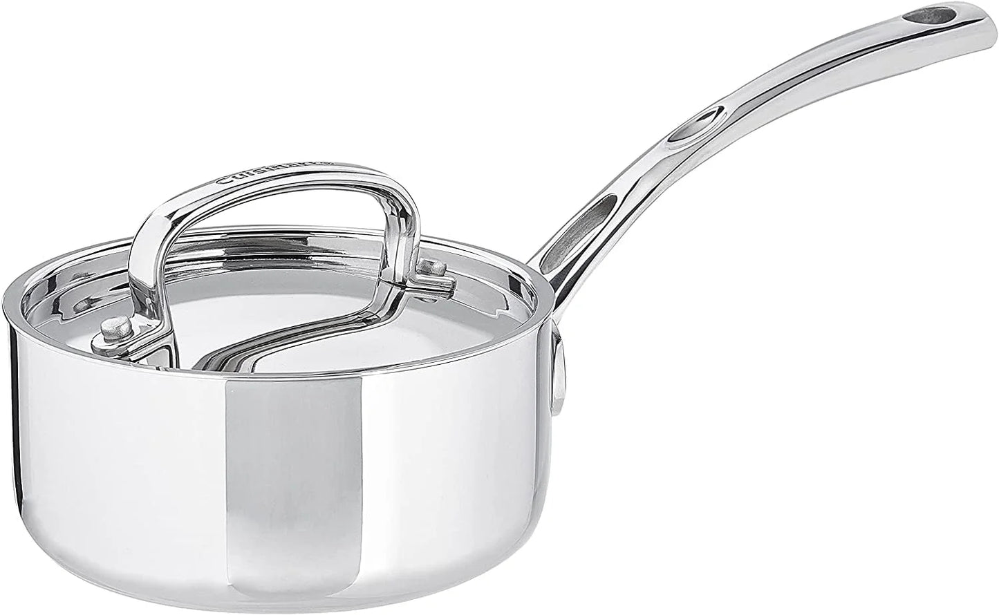 Cuisinart FCT19-14 French Classic Tri-Ply Stainless 1-Quart Saucepan with Cover