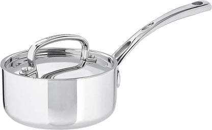 Cuisinart FCT19-14 French Classic Tri-Ply Stainless 1-Quart Saucepan with Cover