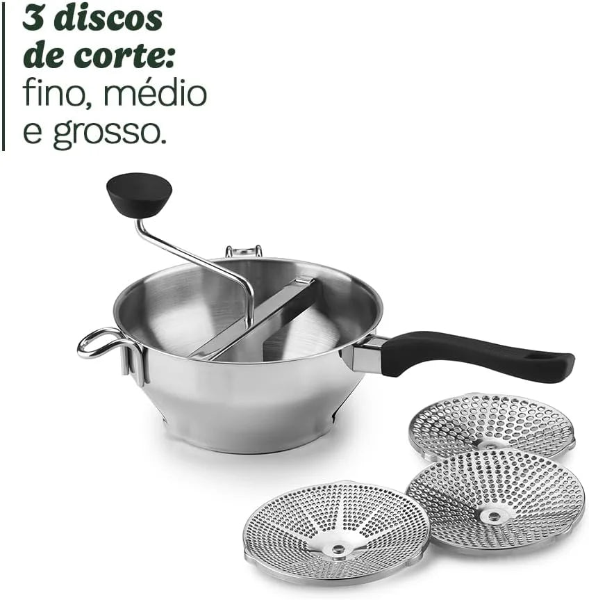 Cuisinart Stainless Steel Food Mill, 2.3 Qt, 3 Cutting Discs, CTG-00-FM2