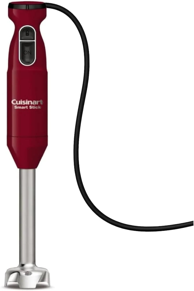 Cuisinart Smart Stick Two-Speed Corded Hand Blender, Powerful Immersion Blender with 300-Watt Motor Blends Shakes, Smoothies, Puree, Baby Food, Soups & Sauces, CSB-175RP1, Red
