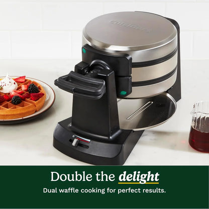 Cuisinart Double Flip Belgian Waffle Maker, Stainless Steel, 1400W