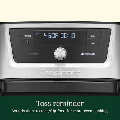 Cuisinart Air Fryer, 9-Quart Basket Stainless Steel Fryer Oven with 6 Presets to Roast, Bake, Broil, Air Fry, Dehydrate and Keep Warm, Dishwasher-Safe Parts, Quick & Easy Meals, AIRX-221, Black