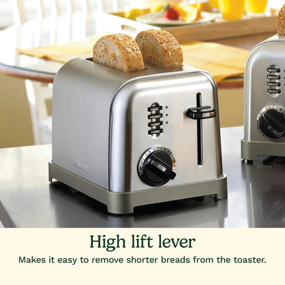 Cuisinart 2-Slice Toaster, 1.5" Wide Slots, Stainless Steel
