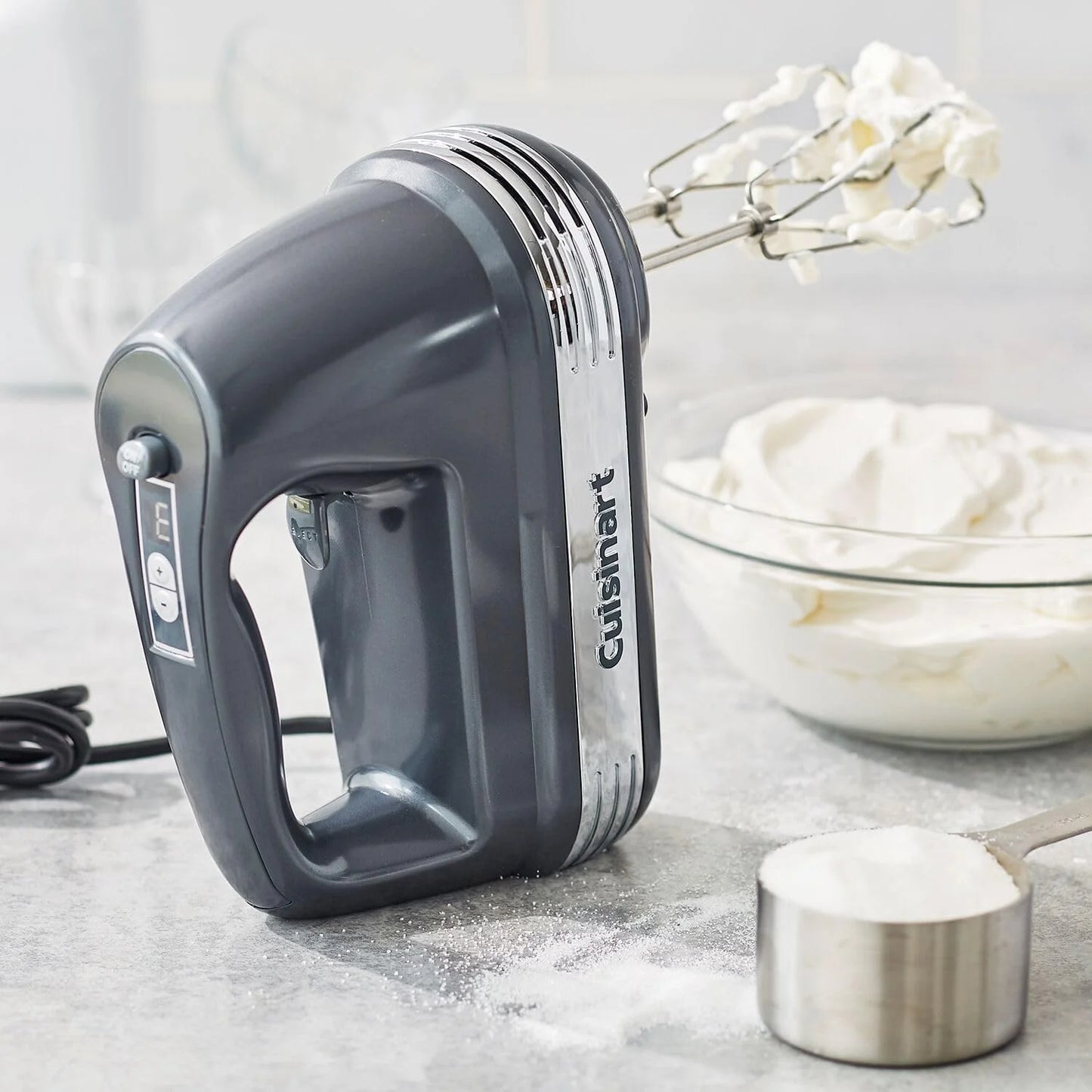 Cuisinart HM-70MGSLT Power Advantage 7-Speed Hand Mixer, Grey