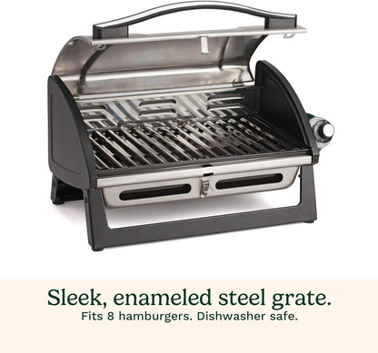 Cuisinart Gas Grill with Locking Lid, Portable, 8,000 BTU, 10 lbs.