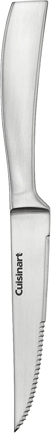 Cuisinart Forged Premium Steak Knives, 6-Piece Set, High-Carbon Stainless Steel Blades, Precision-Tapered V-Edge for Long-Lasting Sharpness, Dishwasher Safe, C77SS-6PSK2