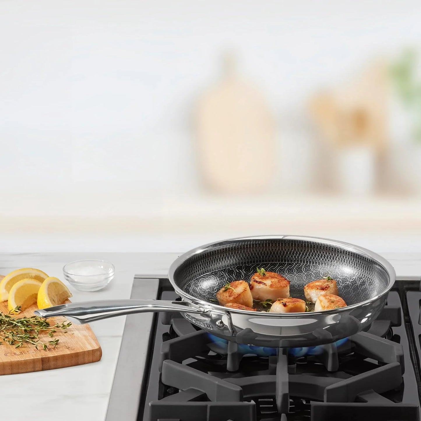 Cuisinart Skillet, PurelySear Hybrid, Tri-Ply Stainless Steel, 8 Inch
