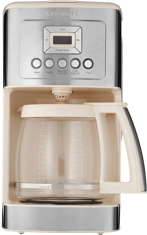 Cuisinart Coffee Maker, 14-Cup Glass Carafe, Fully Automatic for Brew Strength Control & 1-4 Cup Setting, Stainless Steel, DCC-3200CRM, Cream