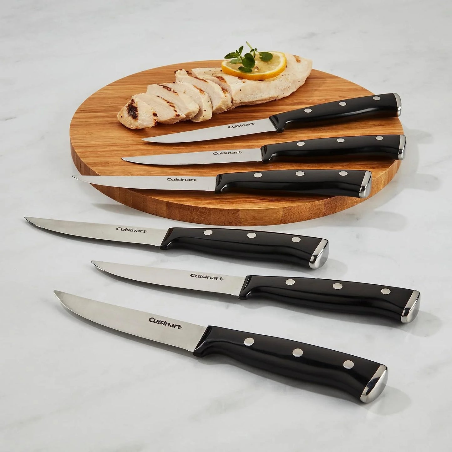CUISINART Block Knife Set, 15pc Cutlery Knife Set with Steel Blades for Precise Cutting, Lightweight, Stainless Steel, Durable & Dishwasher Safe, C77BTR-15P (Pack of 2)
