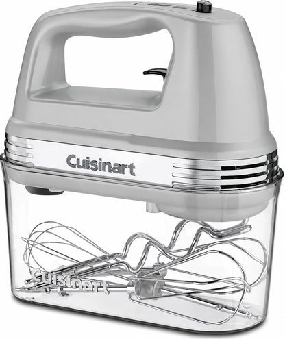 Cuisinart Power Advantage Plus 9-Speed Hand Mixer, 220W-Motor Hand Blender Electric Mixer with 9 Speed Settings, XL Dishwasher-Safe Beaters, 3 Low Mixing Speeds, Storage Case, Cool Grey
