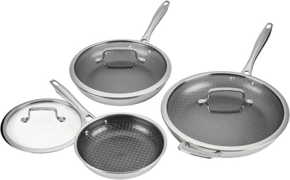 Cuisinart Skillet Set PurelySear Hybrid Tri-Ply Stainless Steel 6 Pc