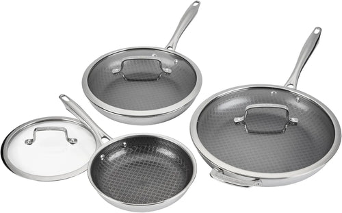 Cuisinart Skillet Set PurelySear Hybrid Tri-Ply Stainless Steel 6 Pc