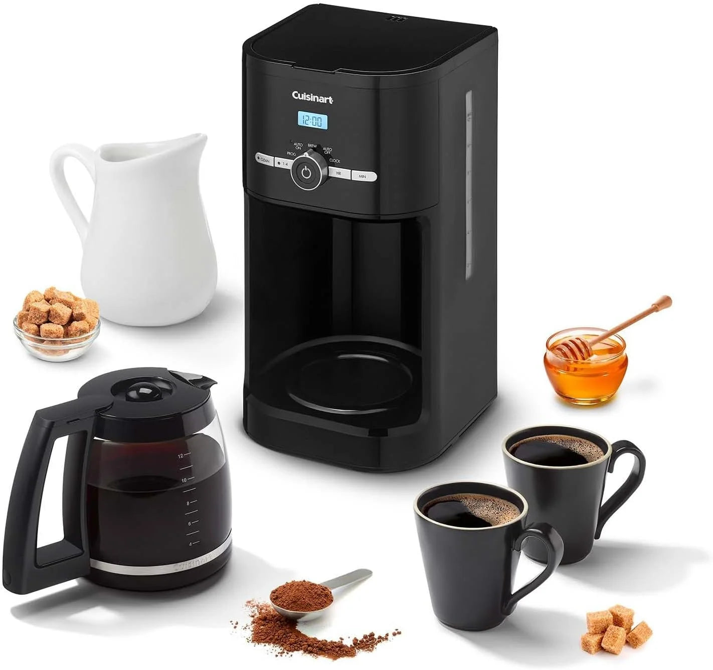 Cuisinart Classic 12-Cup Programmable Coffeemaker, Black, DCC-1120BKNAS