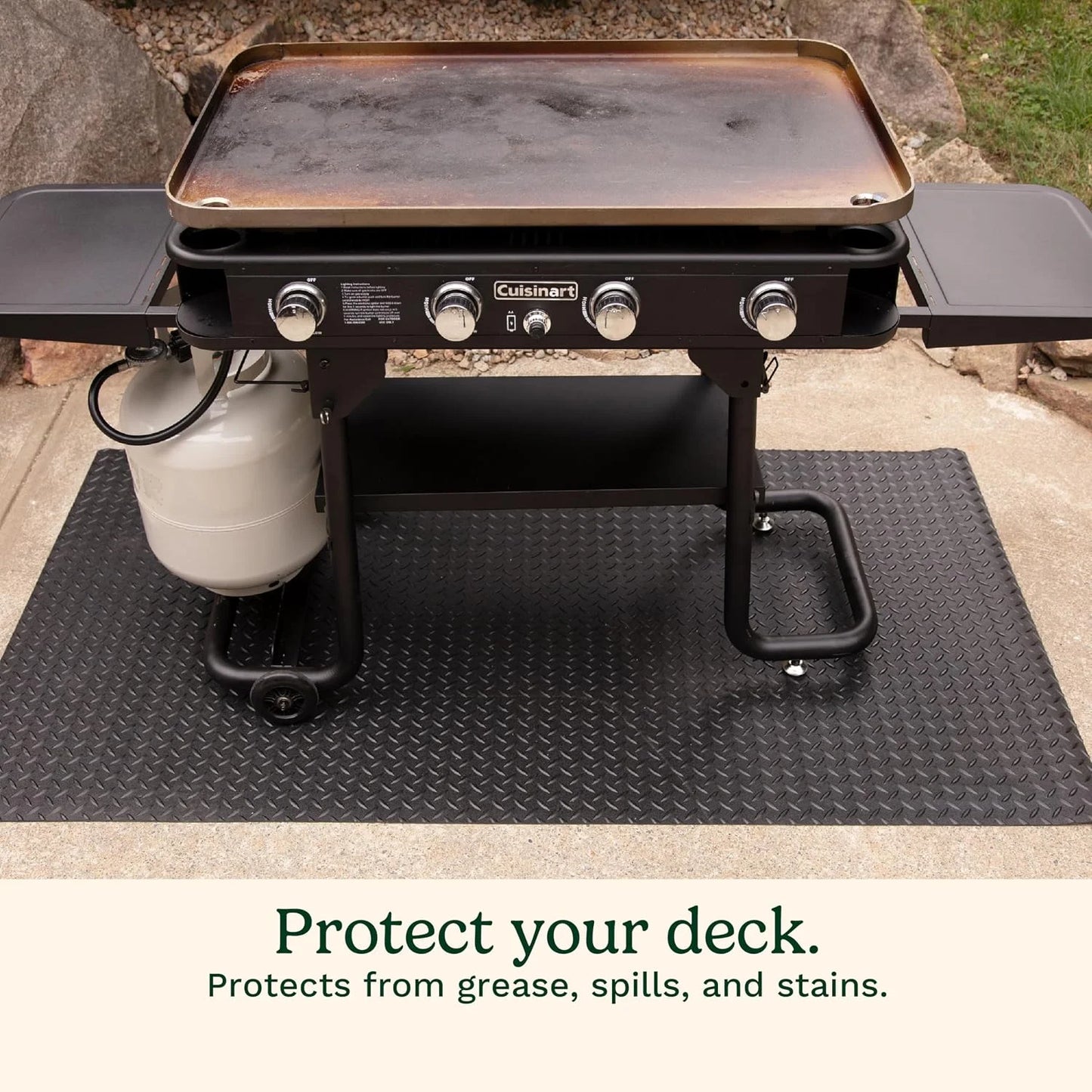 Cuisinart Grill Mat, Non-Slip Rubber, Weather-Resistant, 65" x 36"