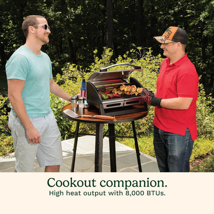 Cuisinart Gas Grill with Locking Lid, Portable, 8,000 BTU, 10 lbs.