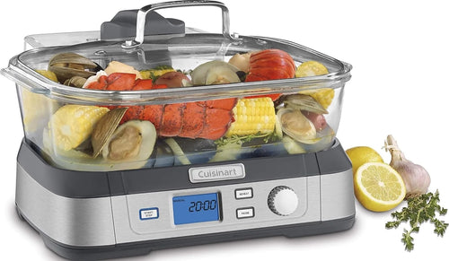 Cuisinart Glass Food Steamer, 5 Pre-Programmed Settings, 5-Liter Capacity