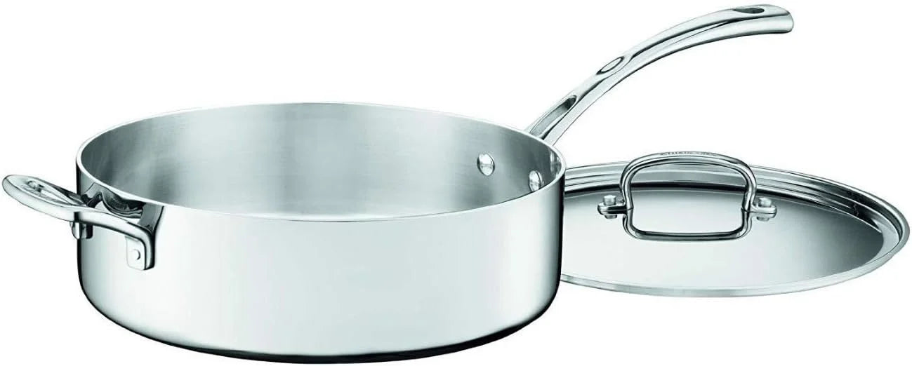 Cuisinart FCT33-28H French Classic Tri-Ply Stainless 5-1/2-Quart Saute Pan with Helper Handle and Cover