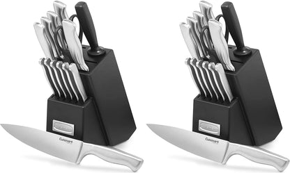 Cuisinart 15-Piece Stainless Steel Hollow Handle Block Set, C77SS-15PK (Pack of 2)