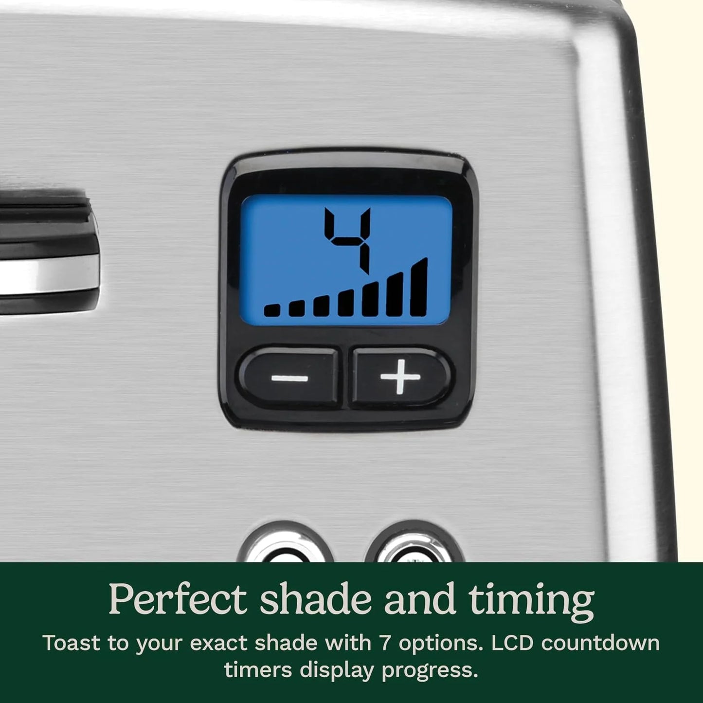 Cuisinart 4 Slice Countdown Motorized Toaster, Compact Design with Extra-Wide Slots for Toasting, Defrost & Reheat Functions, CPT-435P1, Stainless Steel