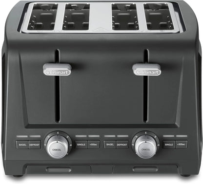 Cuisinart 4-Slice XL Slot Toaster, Extra-Wide Slots, 7 Shade Setting, Black