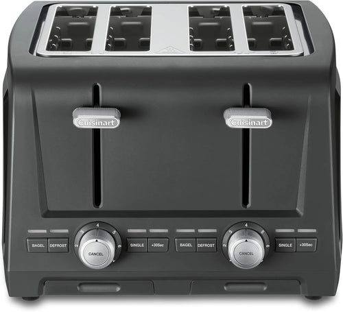Cuisinart 4-Slice XL Slot Toaster, Extra-Wide Slots, 7 Shade Setting, Black